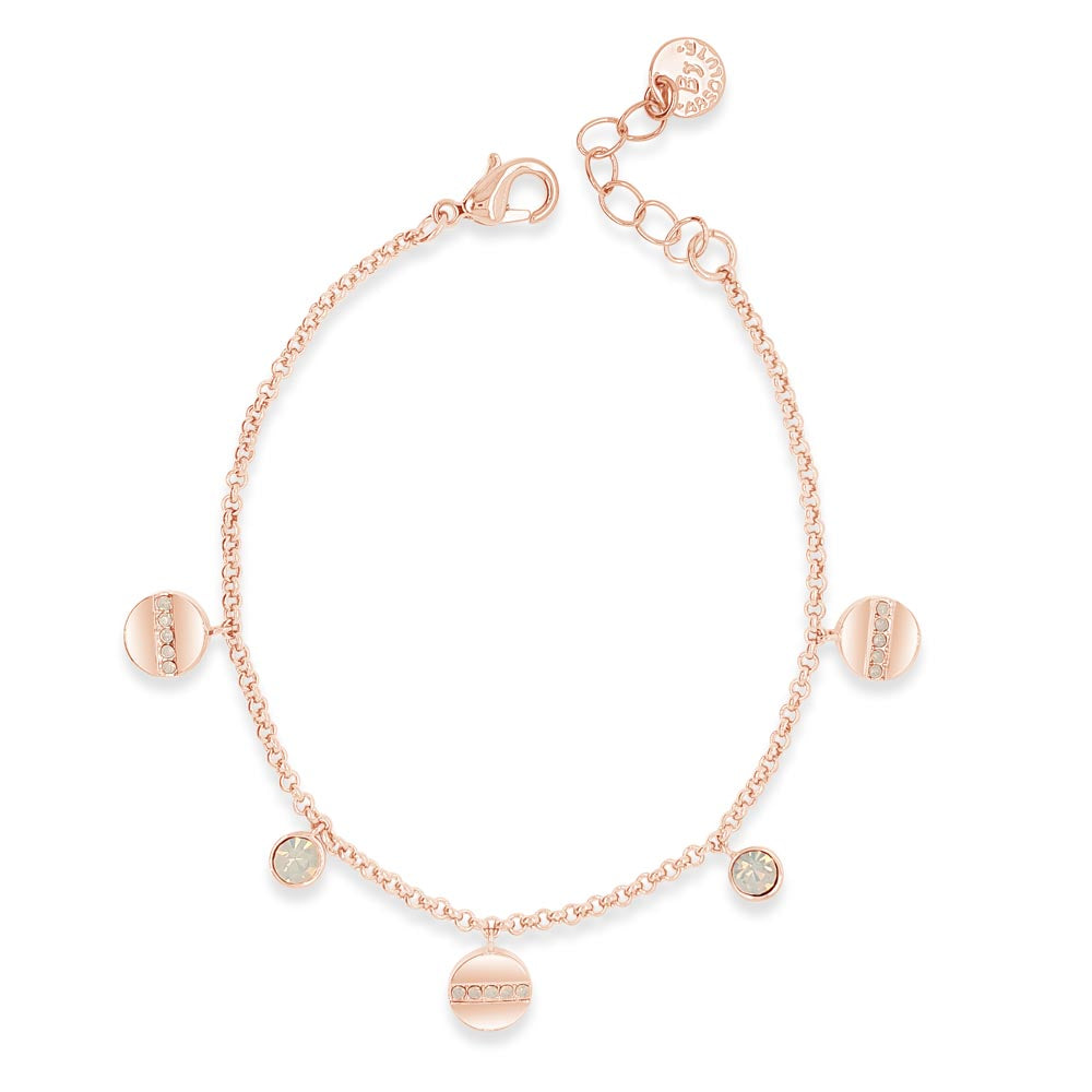 Bella Rose Gold Charms Chain Bracelet